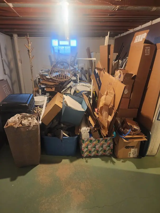 Roll-off dumpster container at job site for 40 Yard Dumpster Rental in Wesley Chapel